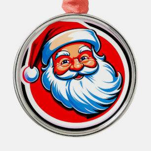 Santa Claus Cheerful Greeting Metal Tree Decoration