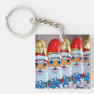 Santa Claus Chocolates Acrylic Keychain