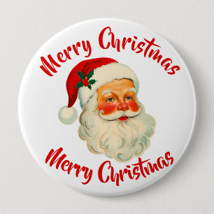 Santa Claus Christmas  10 Cm Round Badge