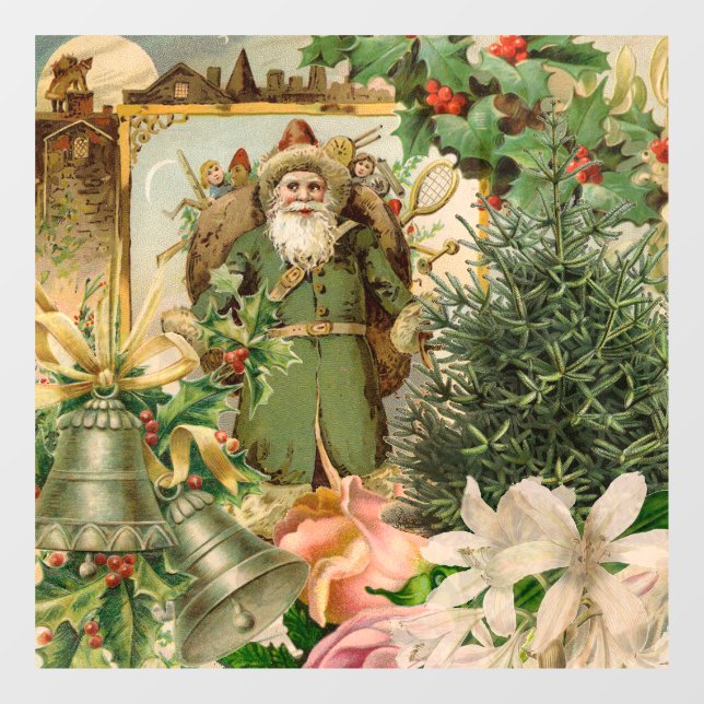 Santa Claus Christmas Antique Beautiful Art (Sheet)