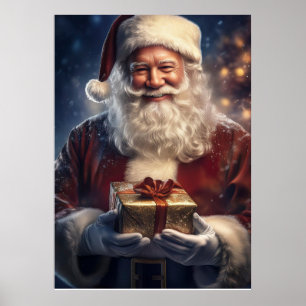 Santa Claus Christmas Card Poster
