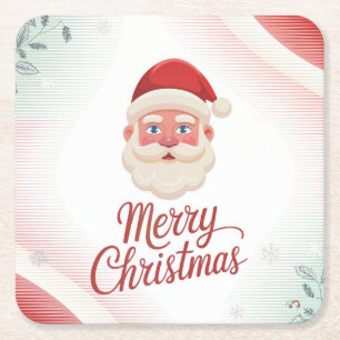 Santa Claus Christmas Coaster Set