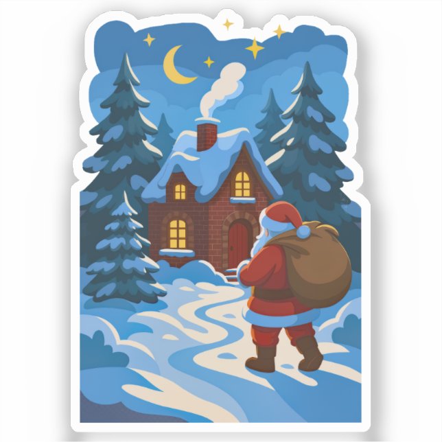 Santa Claus Christmas decorative vinyl (Front)