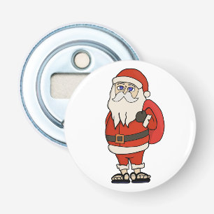 Santa Claus Christmas Flip Flops Bottle Opener