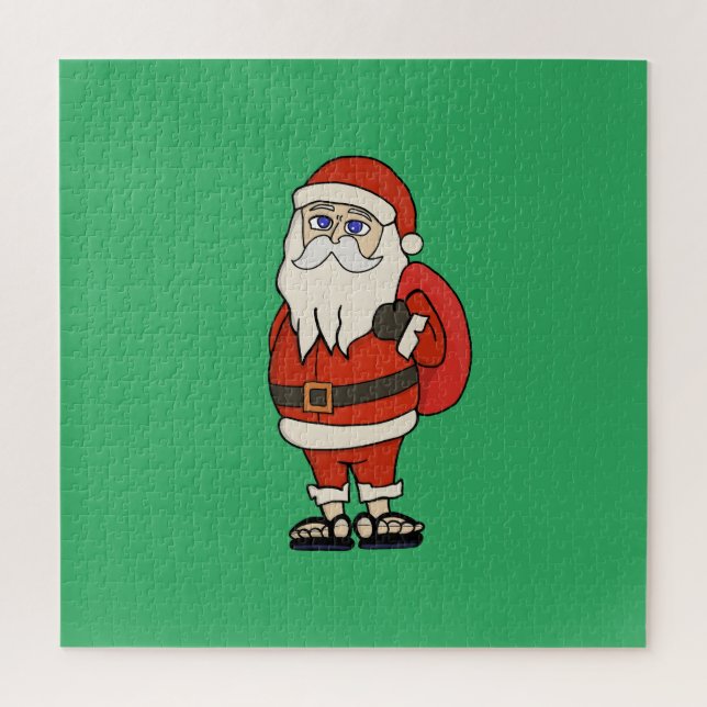 Santa Claus Christmas Flip Flops Jigsaw Puzzle (Vertical)