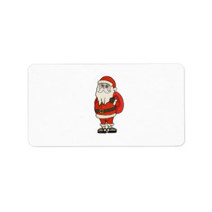 Santa Claus Christmas Flip Flops Label