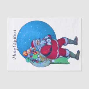 SANTA CLAUS ,CHRISTMAS GIFT SACK AND TOYS TISSUE PAPER