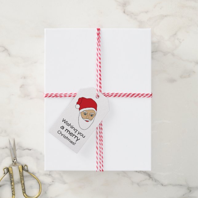 Santa Claus Christmas Gift Tags (With Twine)