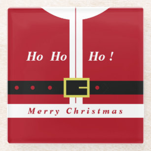 Santa Claus Christmas Glass Coaster