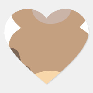 Santa Claus christmas gopher Heart Sticker
