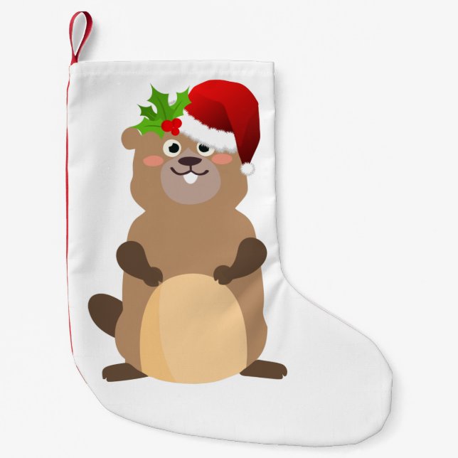 Santa Claus christmas gopher stocking (Front)