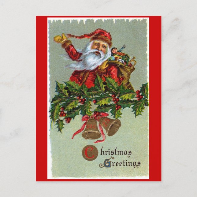 Santa Claus Christmas Greeting Postcard (Front)