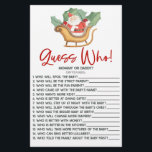 Santa Claus Christmas Guess Who! Baby Shower Game Stationery<br><div class="desc">This is a Santa Claus Christmas Guess Who! Baby Shower Game. 

*Guess Who? - There are 15 questions. The guests will select if the question applies to the Mother or Father. Whoever gets the most answers right,  wins!</div>