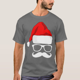 Santa Claus Christmas Hat Beard Sunglasses Christm T-Shirt