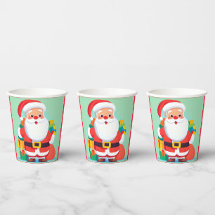 Santa Claus Christmas Holiday Party Paper cup