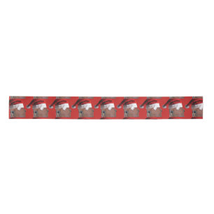 Santa Claus Christmas Horse Satin Ribbon