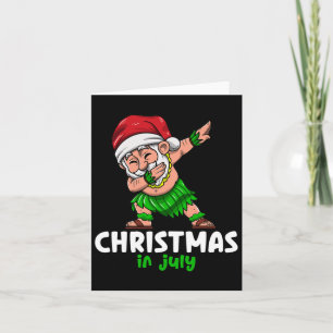 Santa Claus Christmas In July Celebration Summer V Card