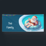 Santa Claus Christmas in July Pool Party Banner<br><div class="desc">Looking for a unique and festive way to celebrate Christmas this summer? Throw a Santa Claus Christmas in July pool party! This is sure to be a hit with kids and adults alike. Deck out your pool area with a Santa Claus Christmas in July banner, and serve up some seasonal...</div>