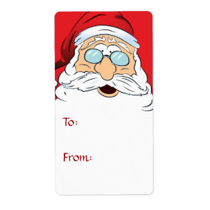 Santa Claus Christmas Label