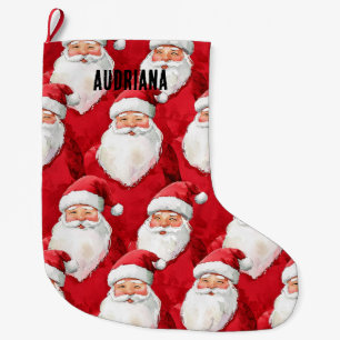 Santa Claus Christmas Large Christmas Stocking