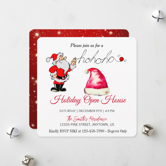 Santa Claus, Christmas magic Holiday Card (Front/Back In Situ)