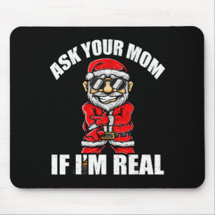 Santa Claus Christmas Naughty Shirt Adult Santa Cl Mouse Pad