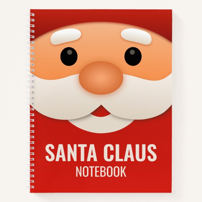 Santa Claus Christmas Notebook Cover (Front)