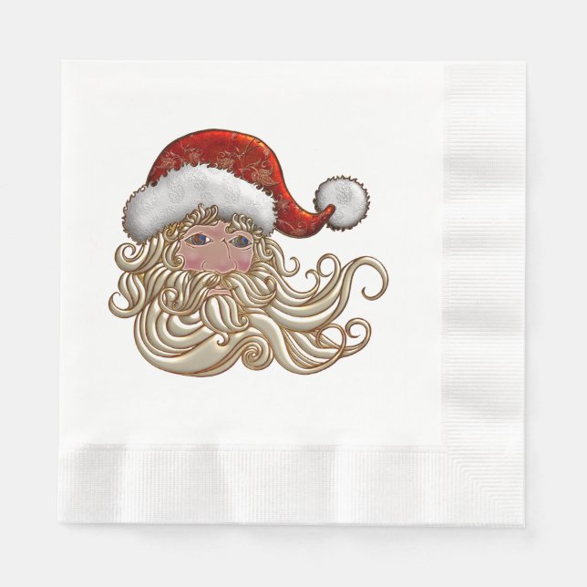 Santa Claus Christmas Paper Napkins (Front)