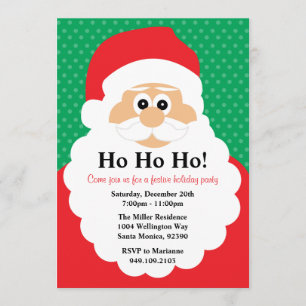 Santa Claus Christmas Party Invitation