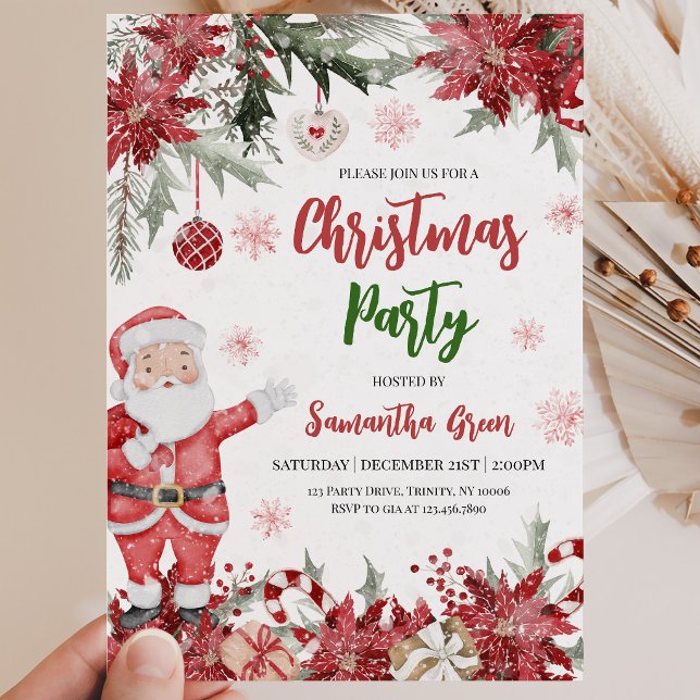 Santa Claus Christmas Party Invitation (Creator Uploaded)
