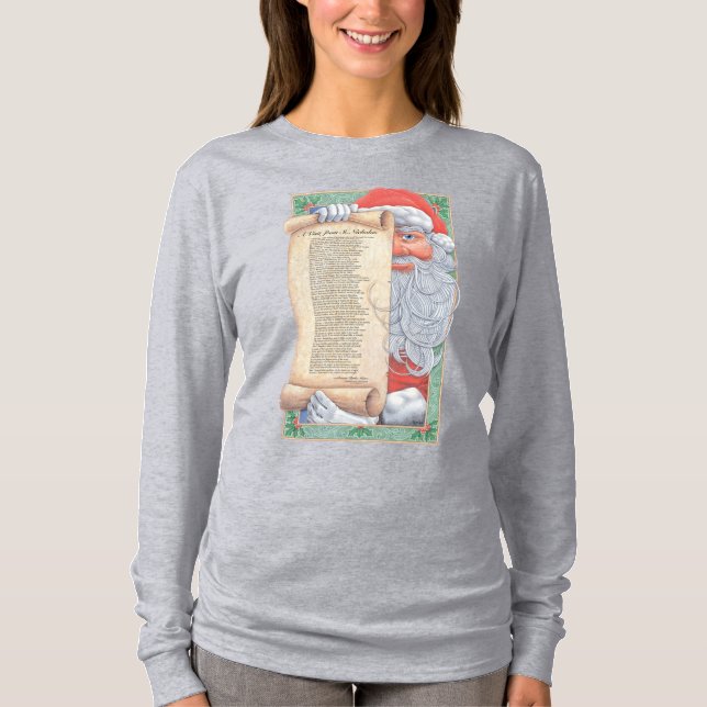 Santa Claus Christmas Poem T-Shirt (Front)