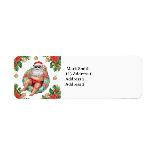 Santa Claus Christmas Pool Party  (Front)