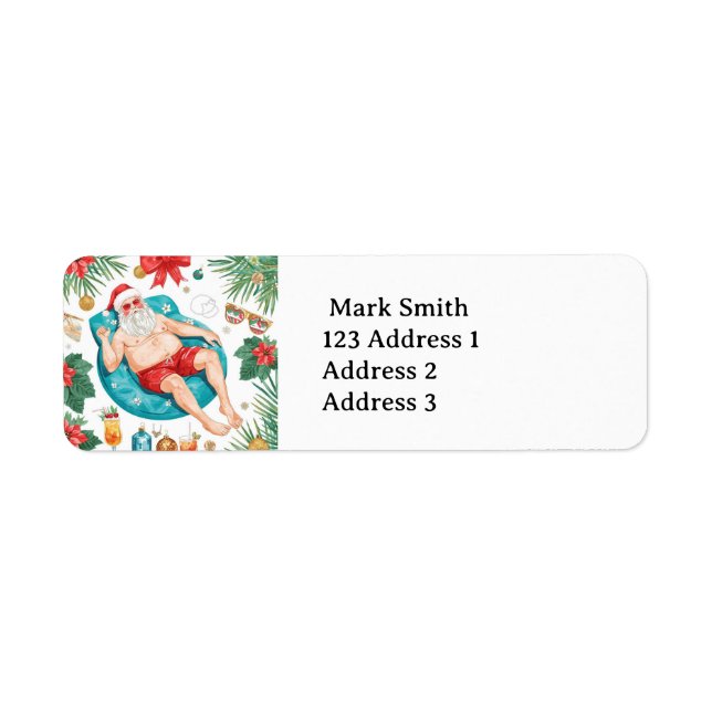 Santa Claus Christmas Pool Party  (Front)