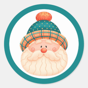 Santa Claus Christmas Round Sticker