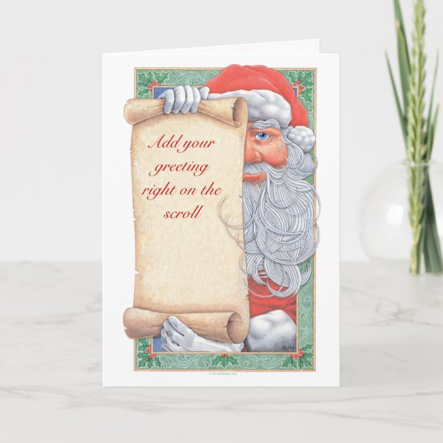 Santa Claus Christmas Scroll Cards (Front)