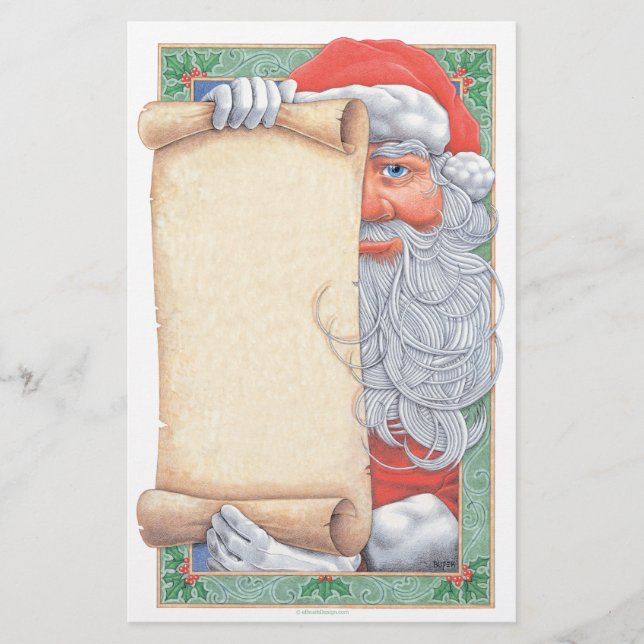 Santa Claus Christmas Stationary Stationery (Front)