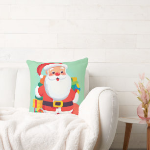 Santa Claus Christmas Throw Pillow