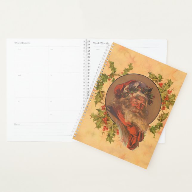 Santa Claus Christmas Vintage Portrait Planner (Display)