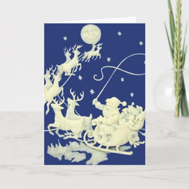 Santa Claus Christmas Vintage Postcard Art (Front)