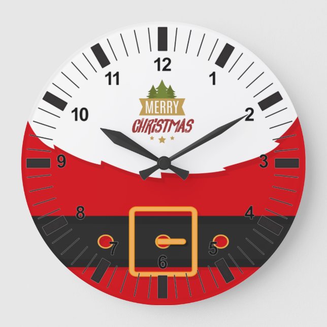 Santa Claus Christmas Wall Clock (Front)