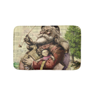 Santa Claus Classic Thomas Nast Illustration  Bath Mat