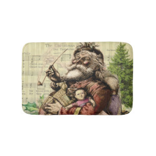 Santa Claus Classic Thomas Nast Illustration  Bath Mat