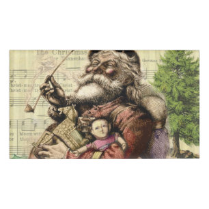 Santa Claus Classic Thomas Nast Illustration  Name Tag