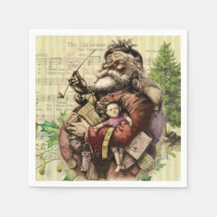 Santa Claus Classic Thomas Nast Illustration  Napkin