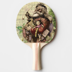 Santa Claus Classic Thomas Nast Illustration  Ping Pong Paddle