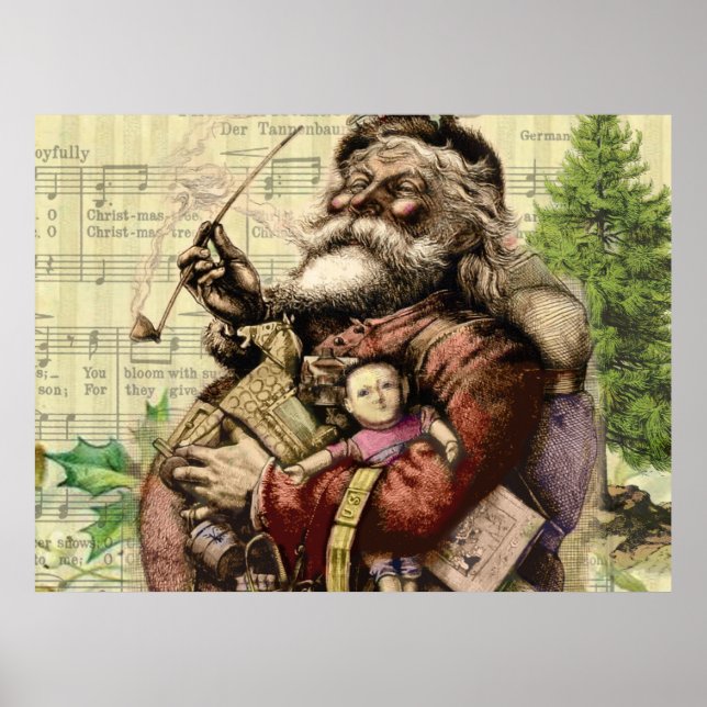 Santa Claus Classic Thomas Nast Illustration  Poster (Front)