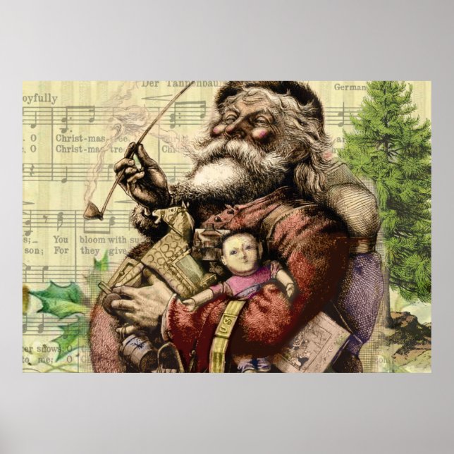 Santa Claus Classic Thomas Nast Illustration  Poster (Front)