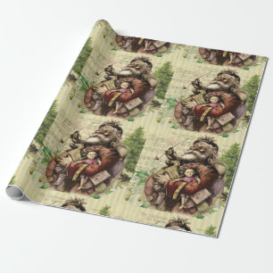 Santa Claus Classic Thomas Nast Illustration  Wrapping Paper
