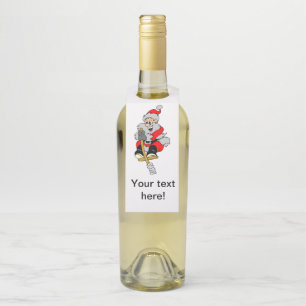 Santa Claus clipart Bottle Tag