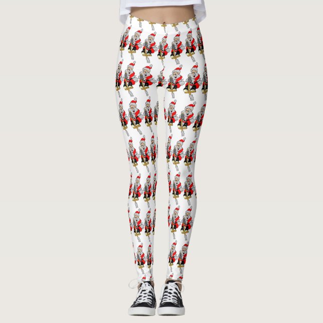 Santa Claus clipart Leggings (Front)
